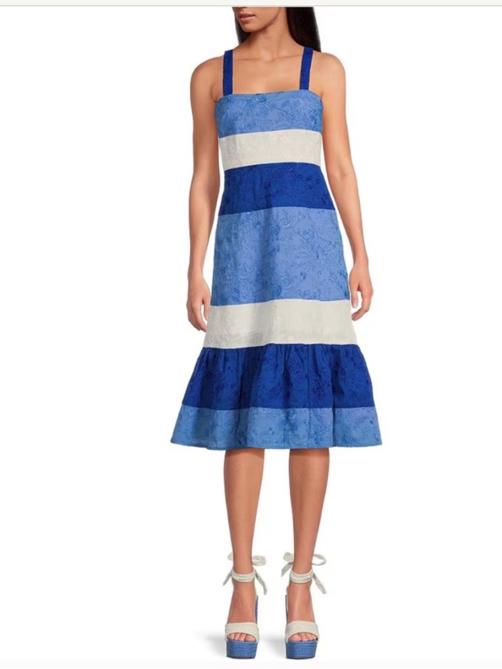 NWT Gianni Bini
x Shea Leigh Mills Capri Color Block Eyelet Midi Dress - Picture 5 of 6